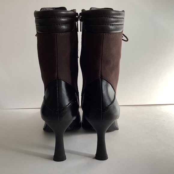 Stuart Weitzman Boots Womens 8 AA Brown Leather Witch Cosplay Steampunk NWOB - Picture 3 of 9